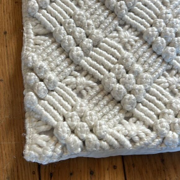 Boho White Throw Pillow Cover - Picture 2 of 10